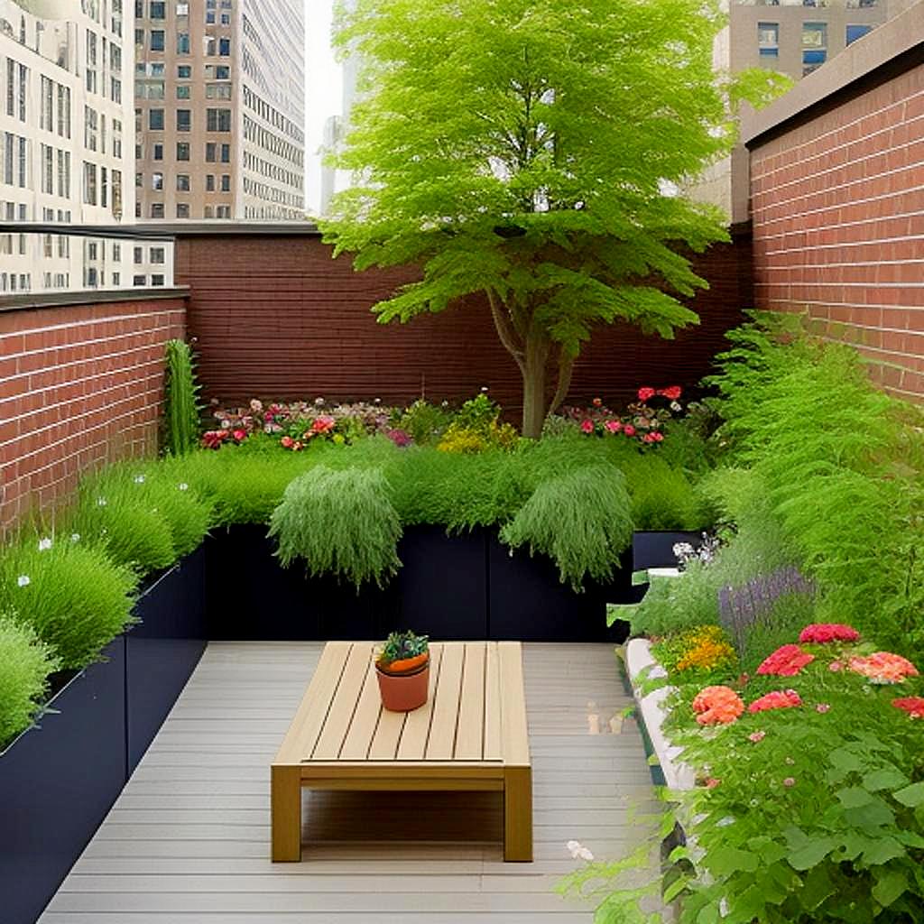 Manhattan style rooftop - balcony garden - Option 10