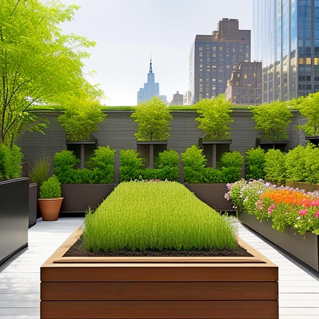 Manhattan style rooftop - balcony garden - Option 11
