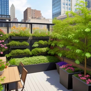 Manhattan style rooftop - balcony garden - Option 14